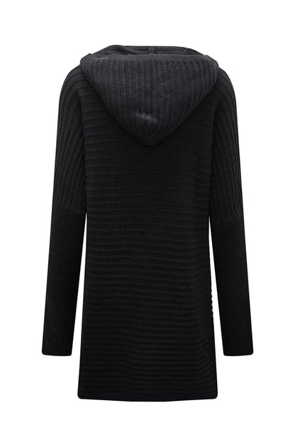 Cozy longline hooded cardigan - Love Salve 