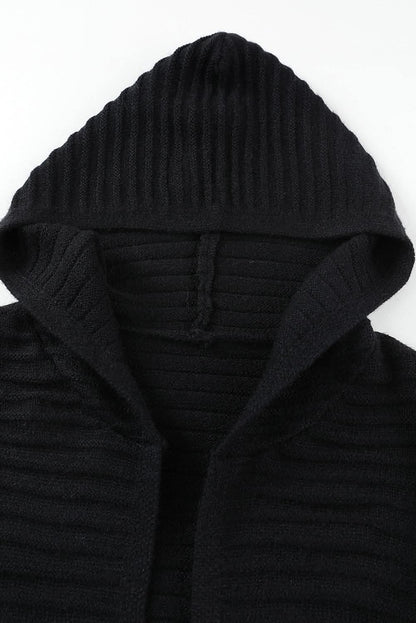 Cozy longline hooded cardigan - Love Salve 