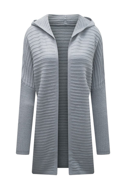 Cozy longline hooded cardigan - Love Salve 