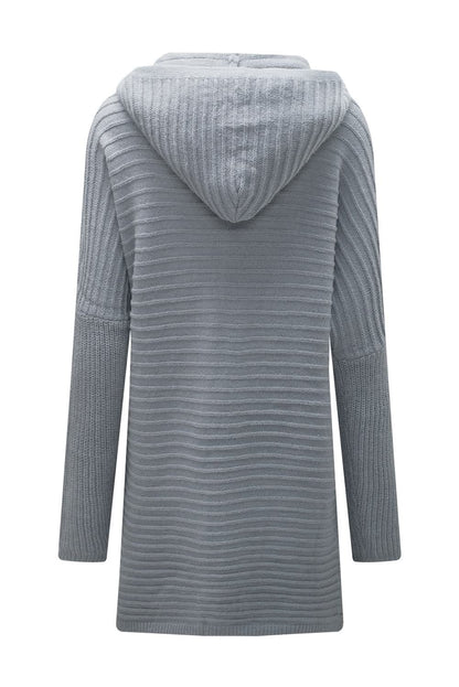 Cozy longline hooded cardigan - Love Salve 