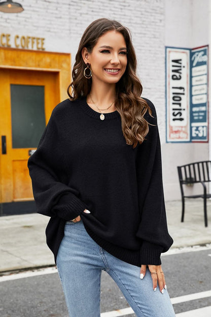 Cozy long sleeve sweater - stretch fit 