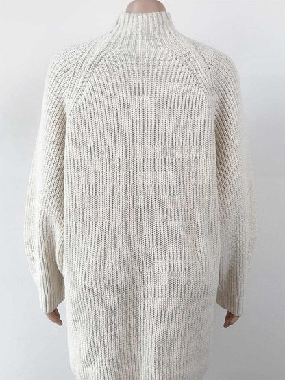 Cozy mock neck sweater dress - Love Salve 