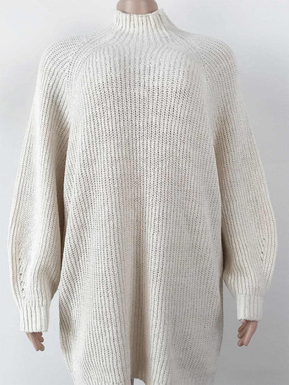 Cozy mock neck sweater dress - Love Salve 