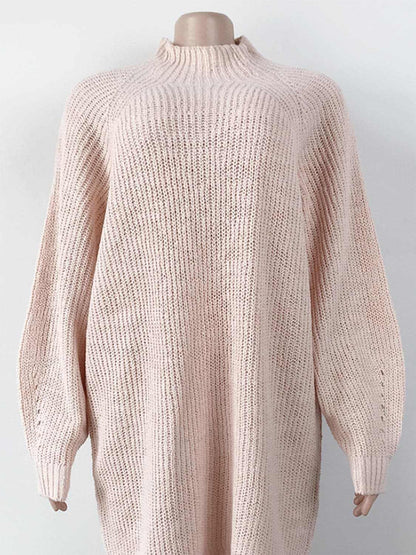 Cozy mock neck sweater dress - Love Salve 