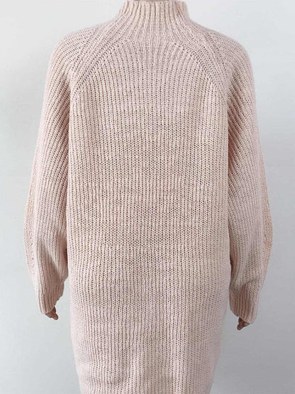 Cozy mock neck sweater dress - Love Salve 
