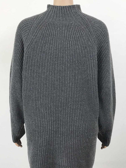 Cozy mock neck sweater dress - Love Salve 