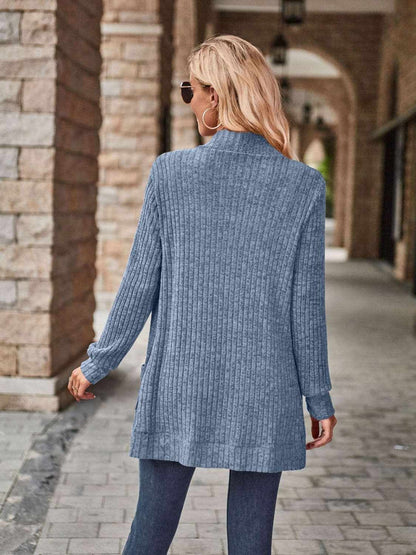Cozy open front cardigan with pockets 