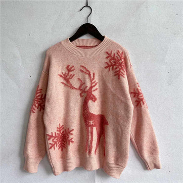 Cozy reindeer knit sweater for winter - Love Salve 