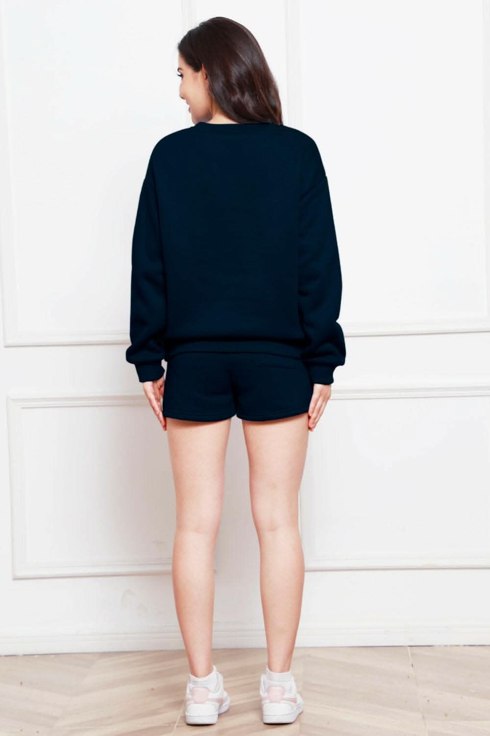 Cozy sweatshirt and shorts set - Love Salve 