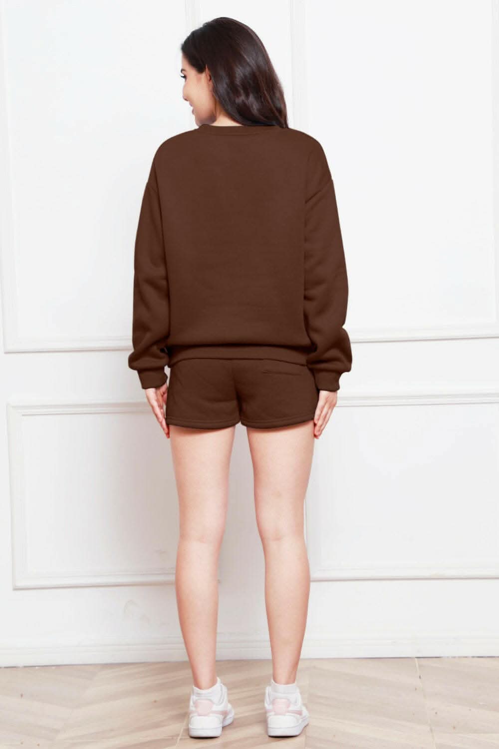 Cozy sweatshirt and shorts set - Love Salve 