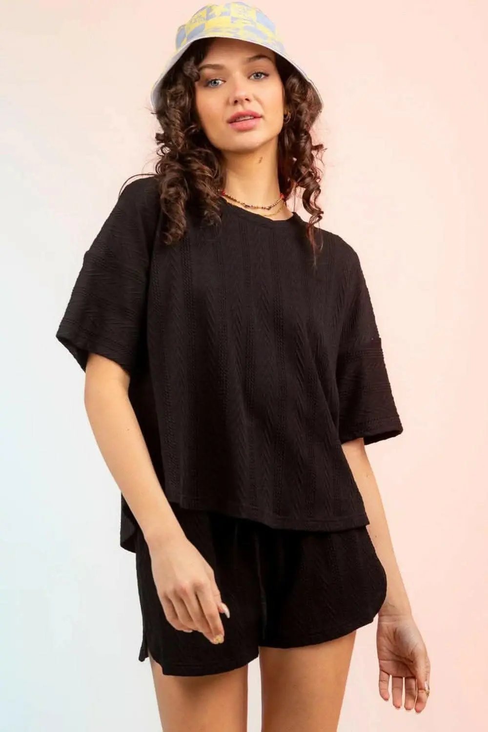 Cozy textured two-piece lounge set - Love Salve 