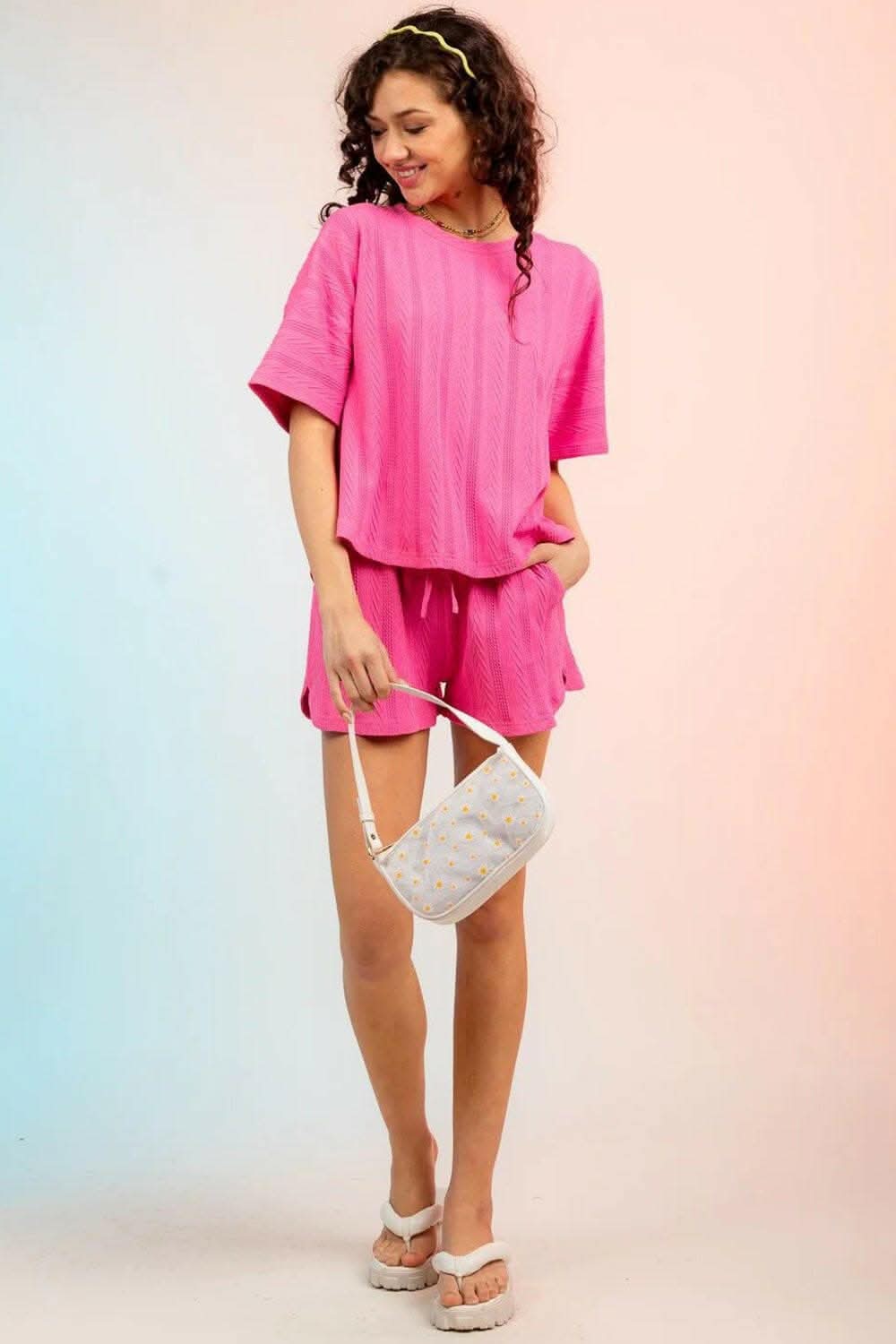 Cozy textured two-piece lounge set - Love Salve 