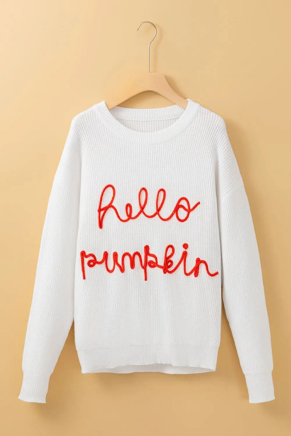 Cozy white pumpkin sweater - Love Salve 