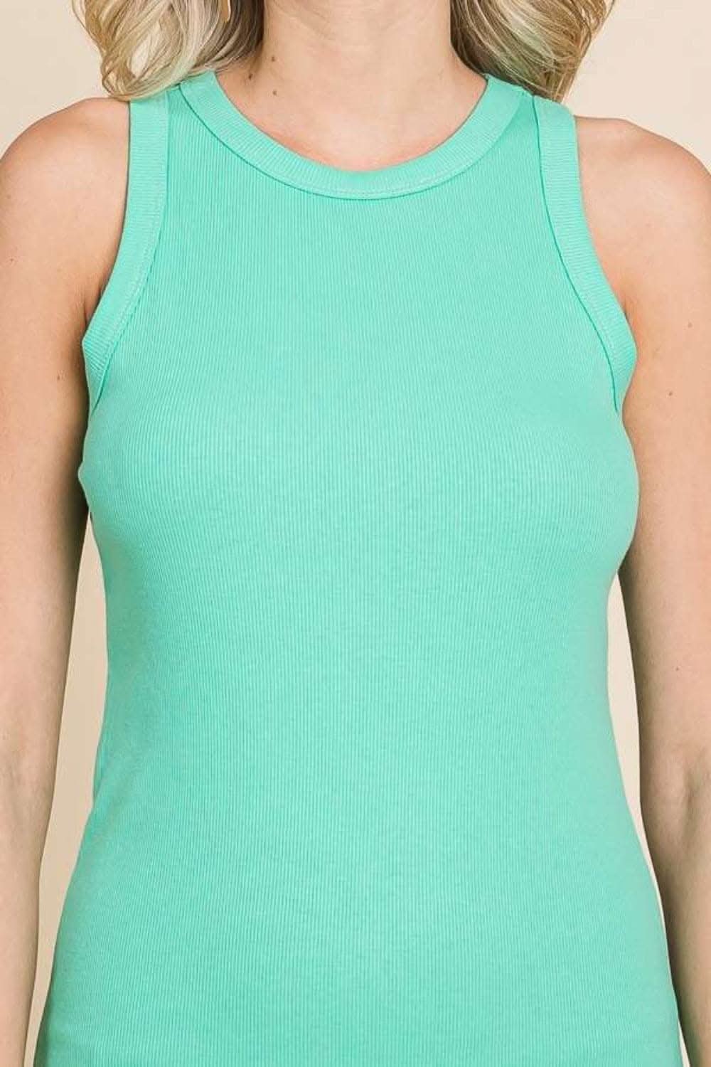 Culture Code Full Size Ribbed Round Neck Tank - Love Salve 