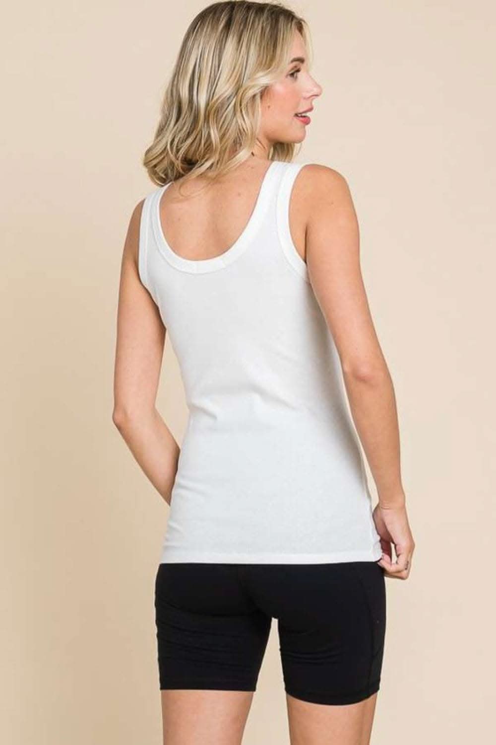 Culture Code Full Size Ribbed Scoop Neck Tank 
