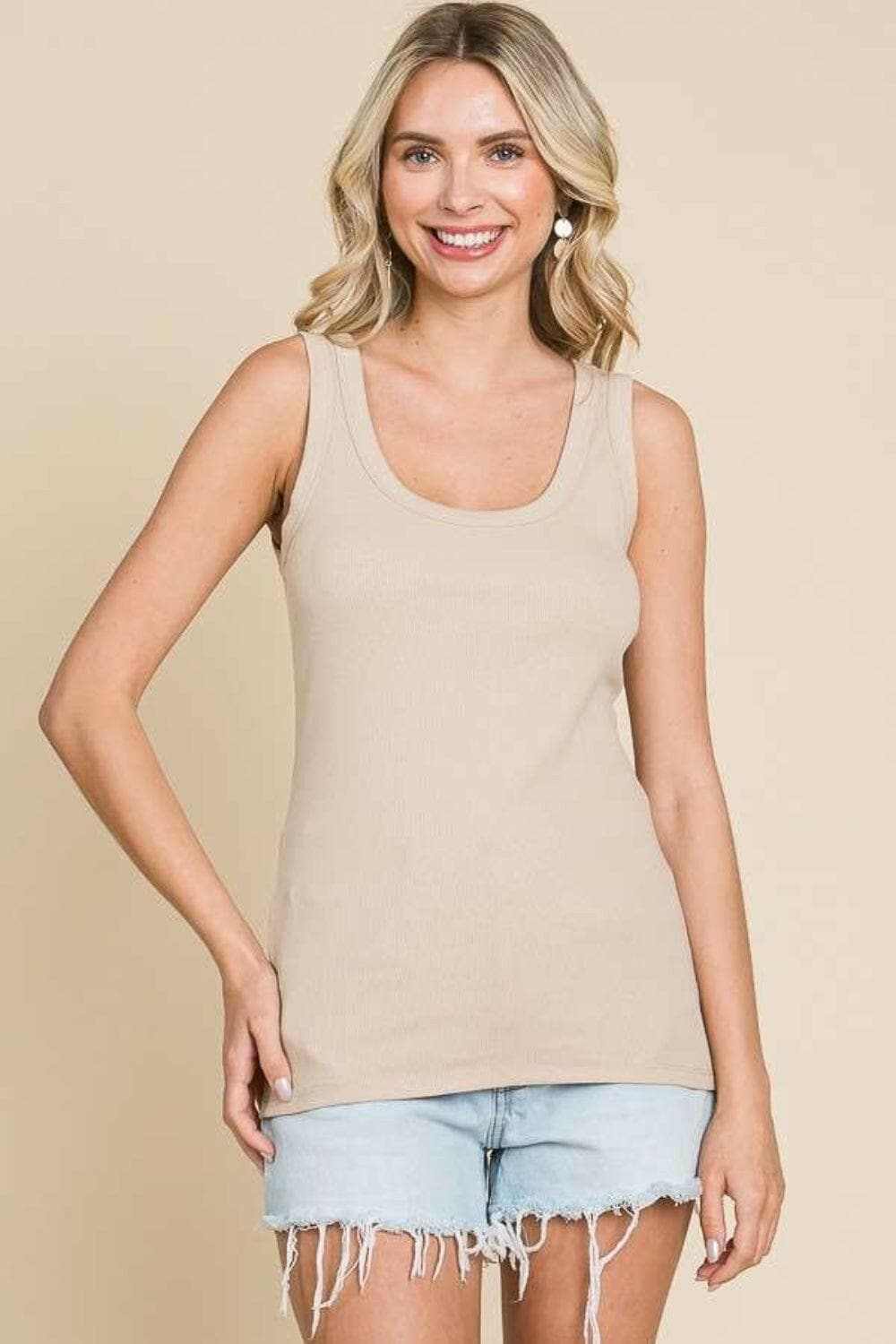 Culture Code ribbed scoop tank 