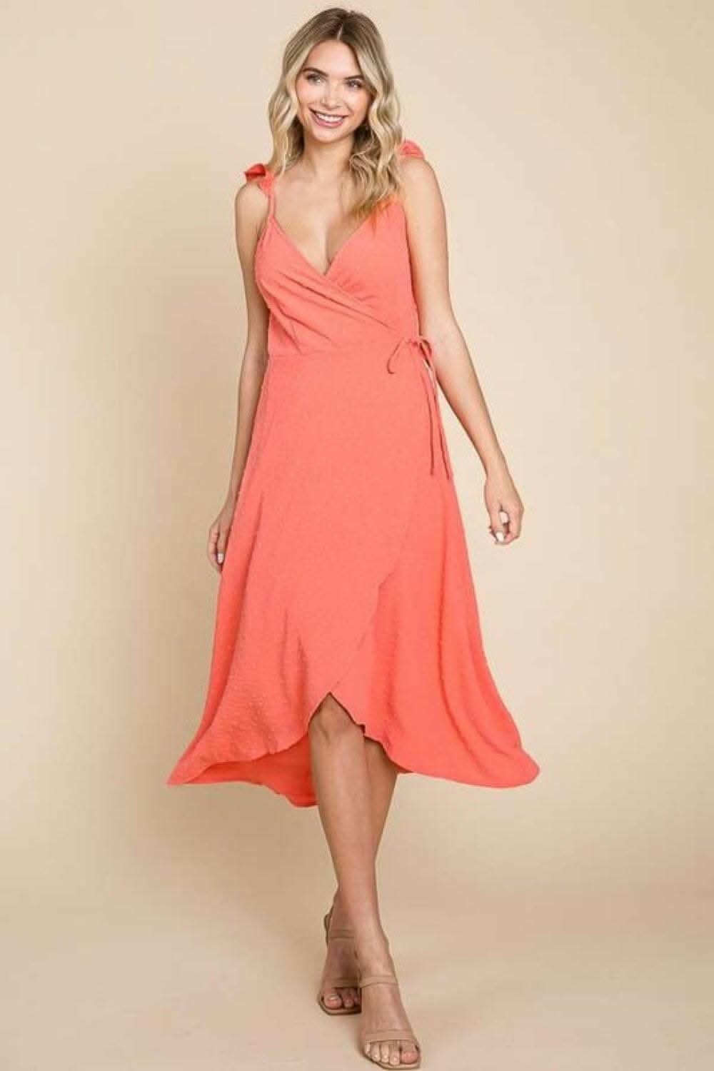 Culture Code ruffle wrap dress 