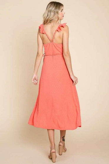 Culture Code ruffle wrap dress 