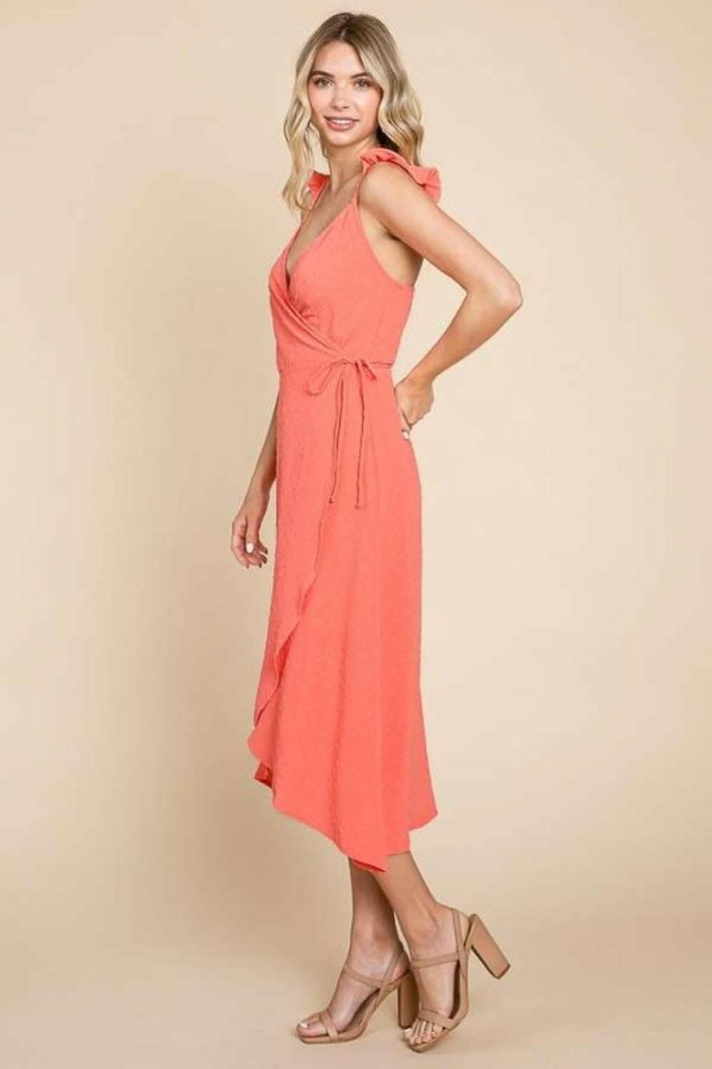 Culture Code ruffle wrap dress 