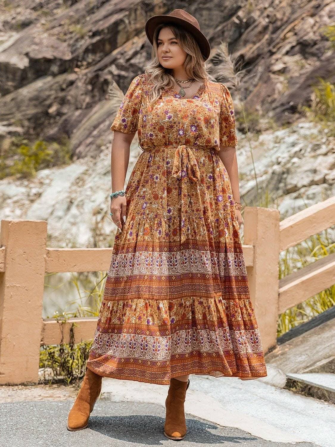 Curvy chic tie waist dress 