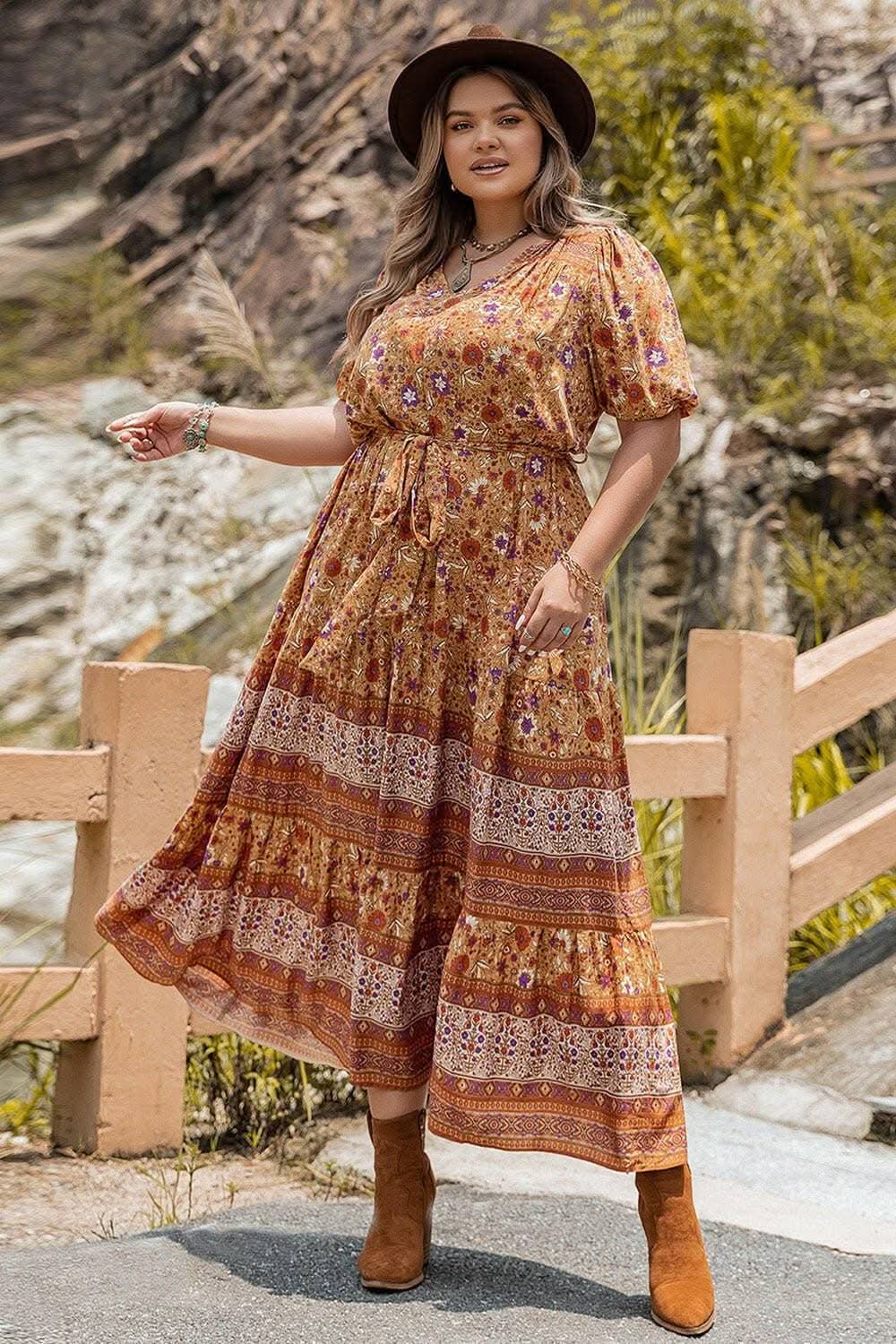 Curvy chic tie waist dress 