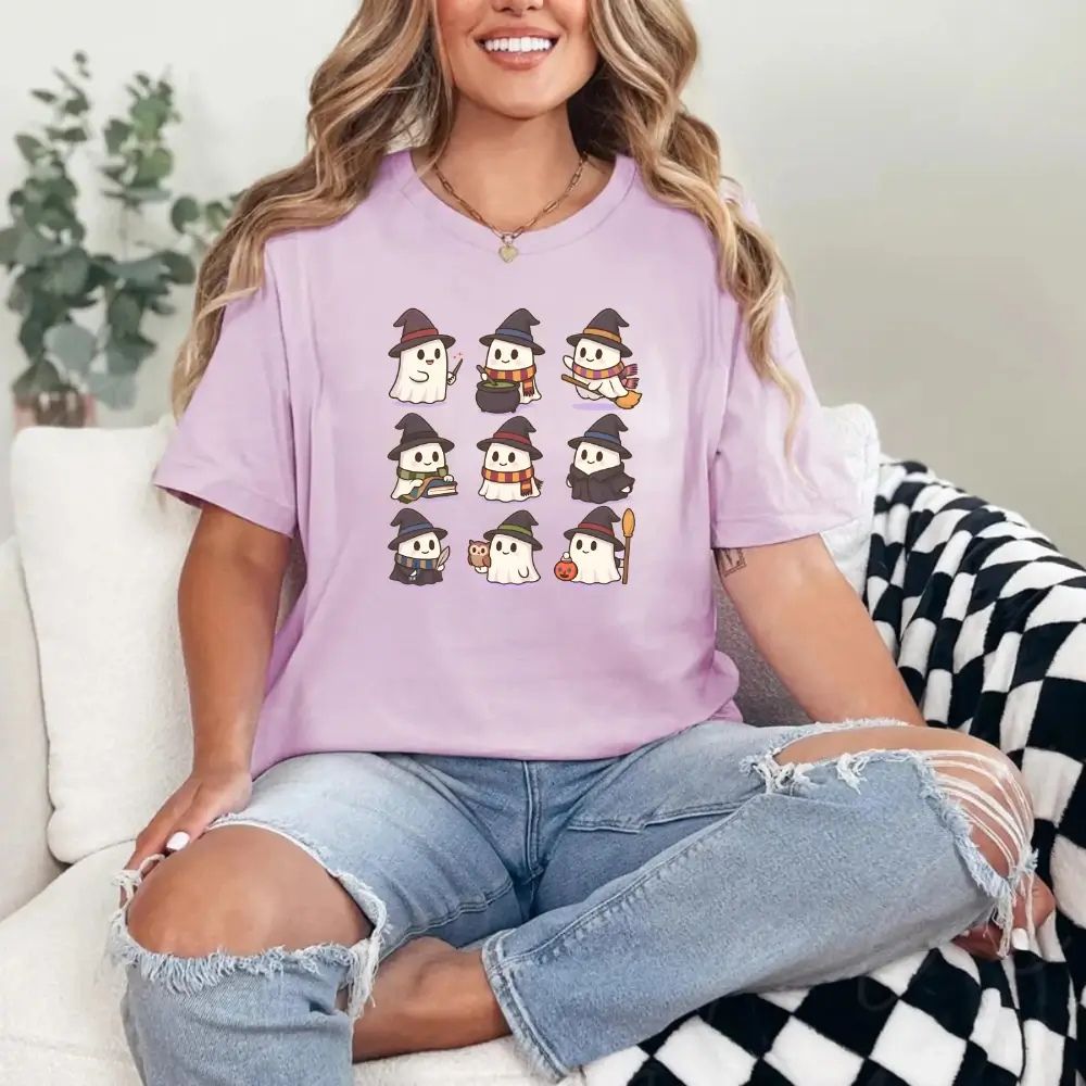 Cute Witch Ghosts Halloween Shirt – Kawaii Spooky Tee Adorb.co