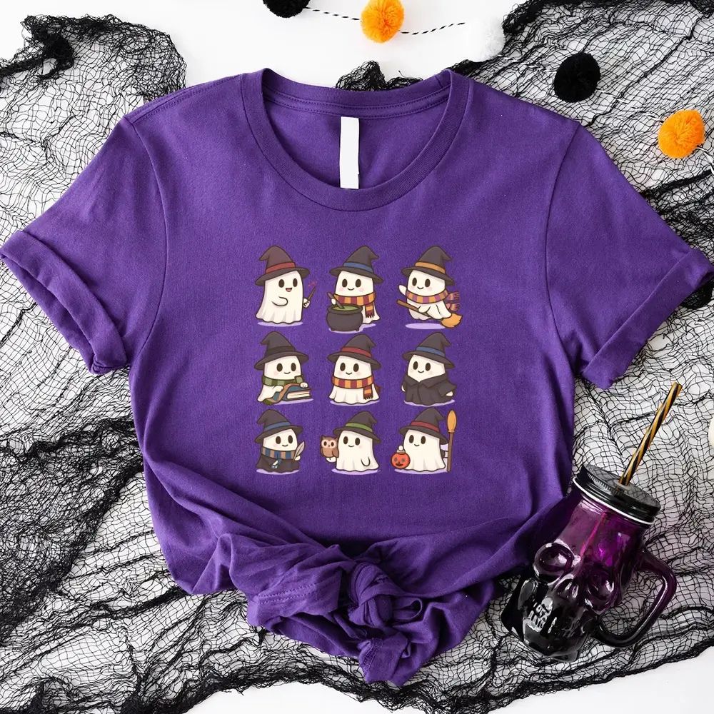 Cute Witch Ghosts Halloween Shirt – Kawaii Spooky Tee Adorb.co