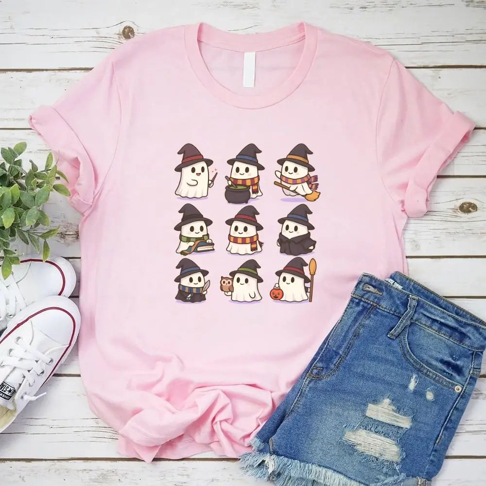Cute Witch Ghosts Halloween Shirt – Kawaii Spooky Tee Adorb.co