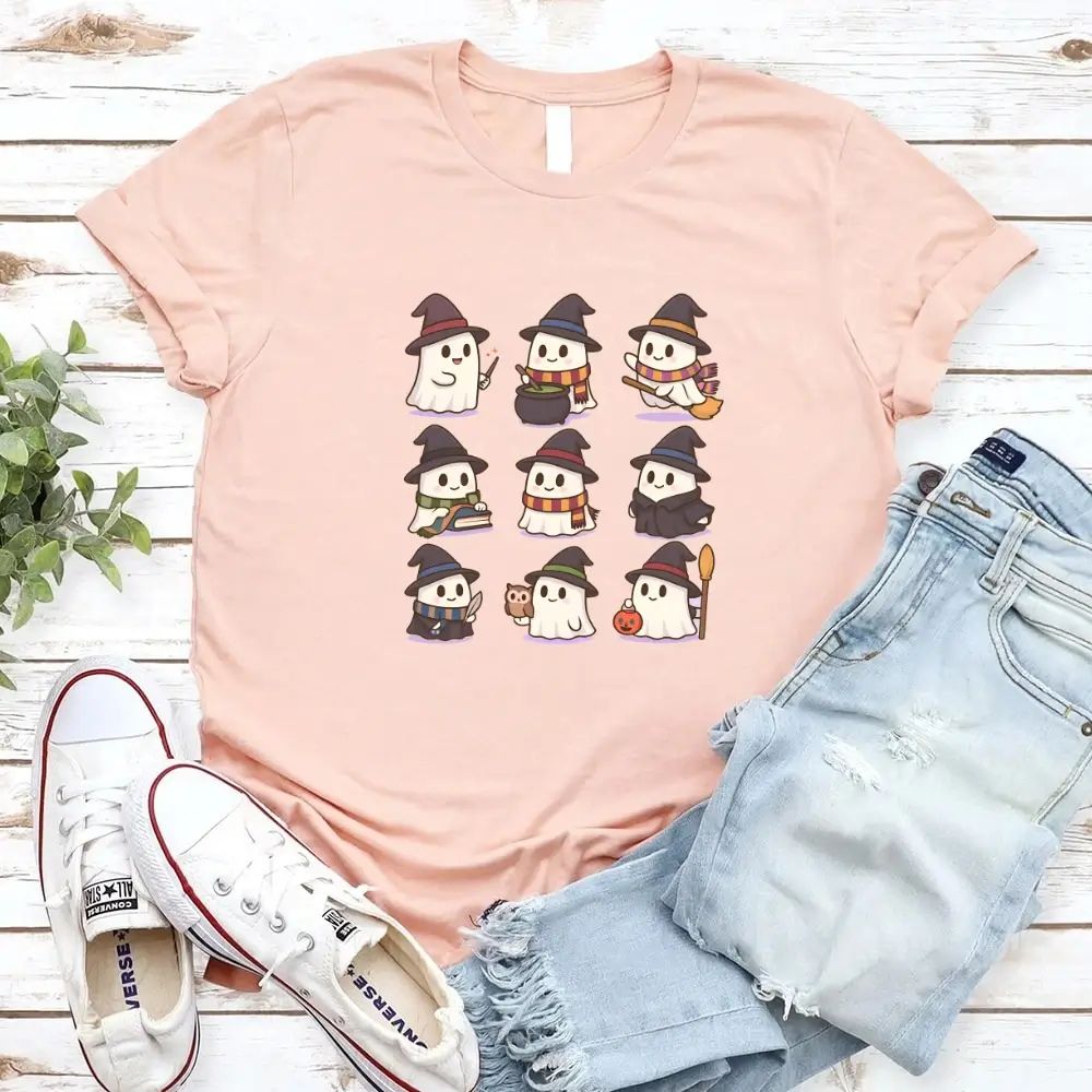 Cute Witch Ghosts Halloween Shirt – Kawaii Spooky Tee Adorb.co