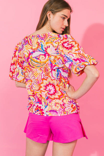 DAYTIME PRIMROSE WOVEN TOP 