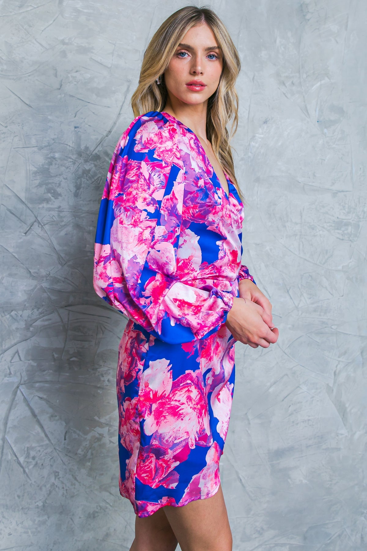 DRAMATICALLY CHIC SATIN MINI DRESS 