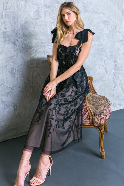 DREAMING ON WOVEN MIDI DRESS 