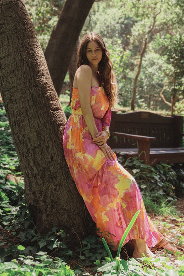 FOREVER FLEUR-ISHING WOVEN MAXI DRESS