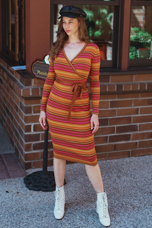 FLIRTATIOUS NATURE SWEATER MIDI DRESS Flying Tomato