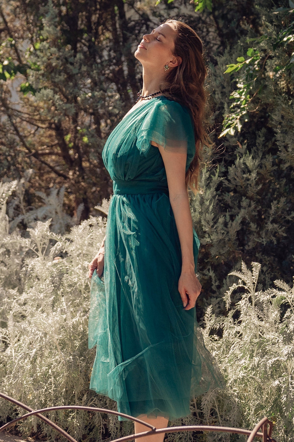 LIVELY CHARM TULLE MIDI DRESS Flying Tomato