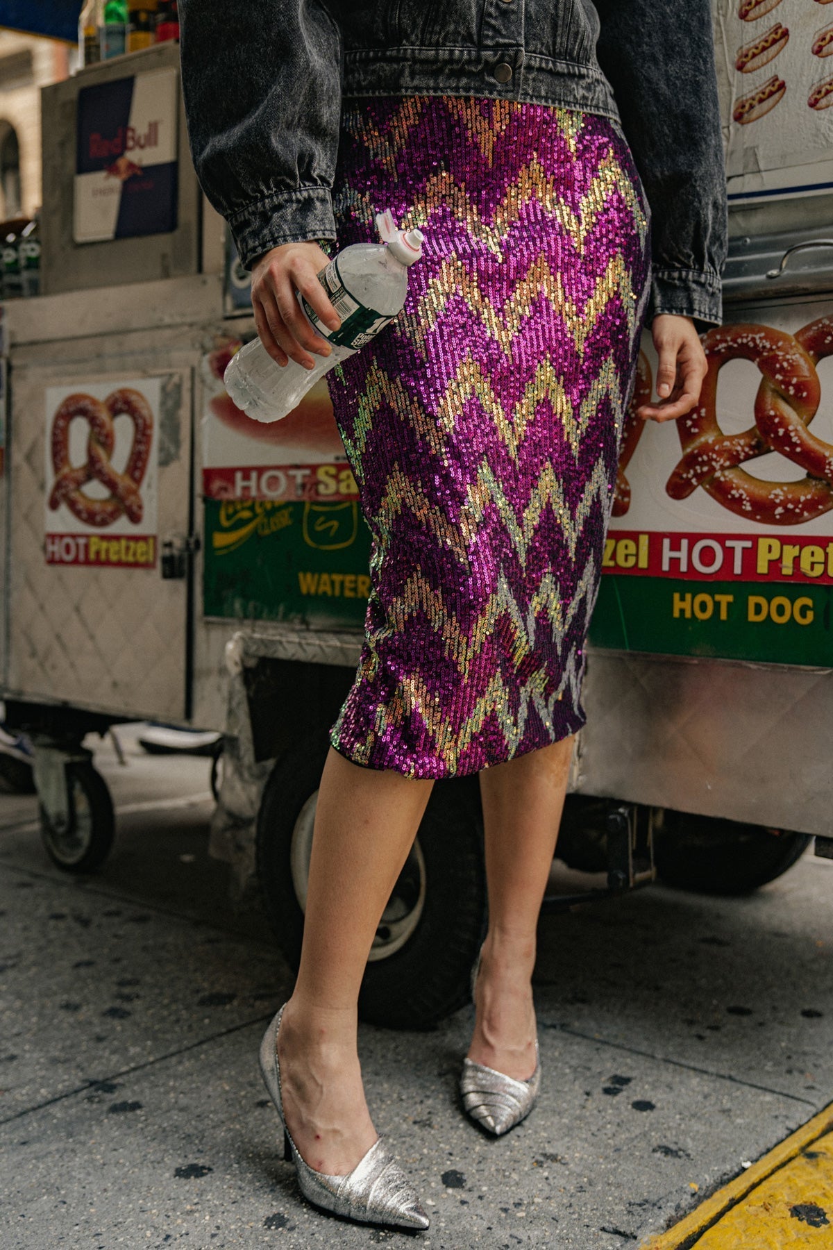 BE HAPPY FRIEND SEQUIN MIDI SKIRT Flying Tomato