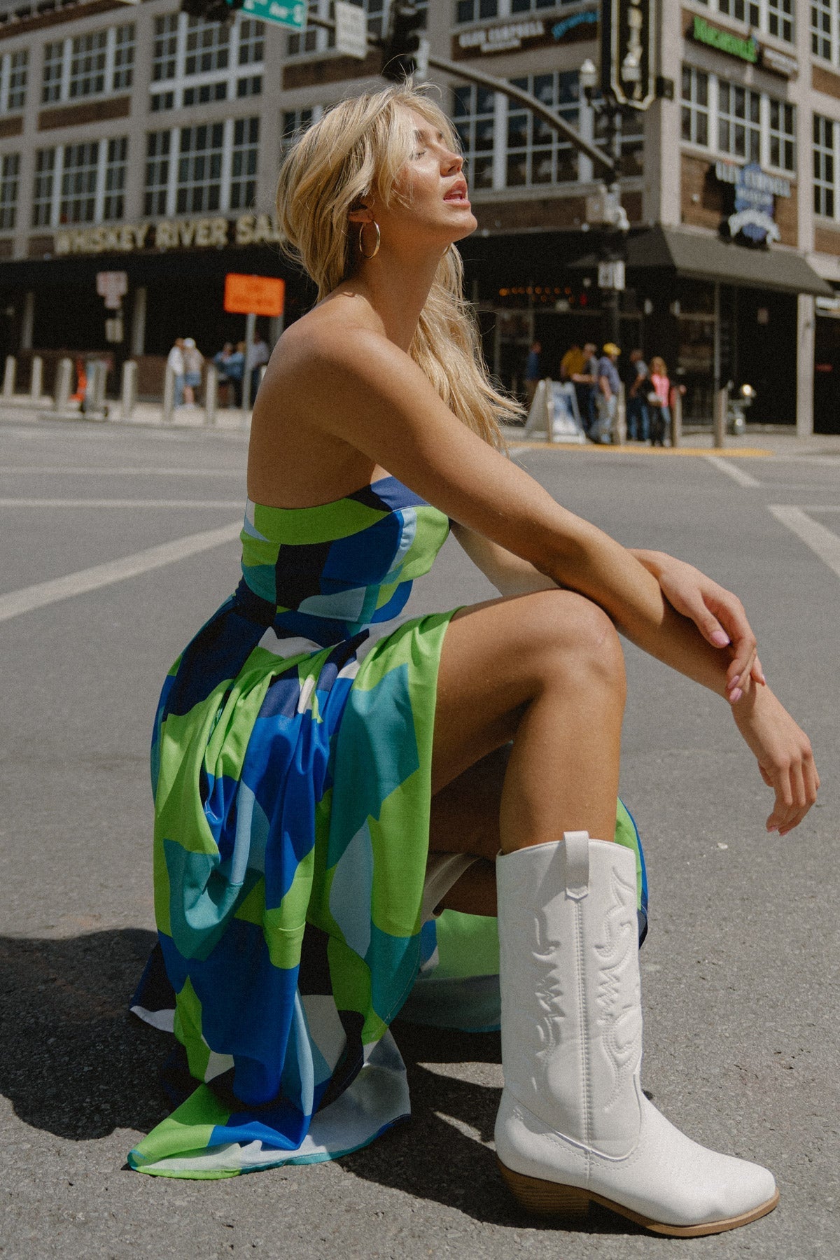 IF YOU DON'T MIND WOVEN MIDI DRESS Flying Tomato