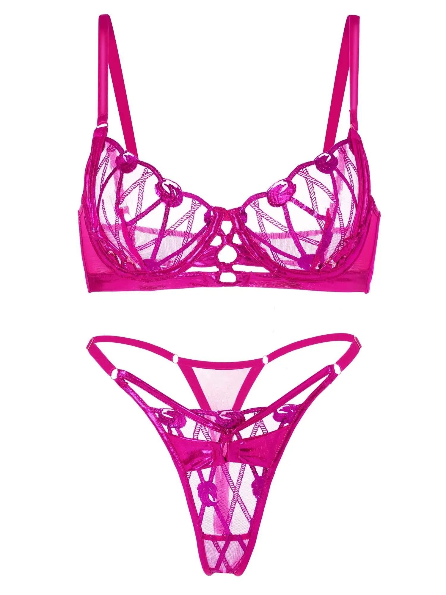 Opulent Magenta Fantasy Lingerie Set Hello.LA.Girl