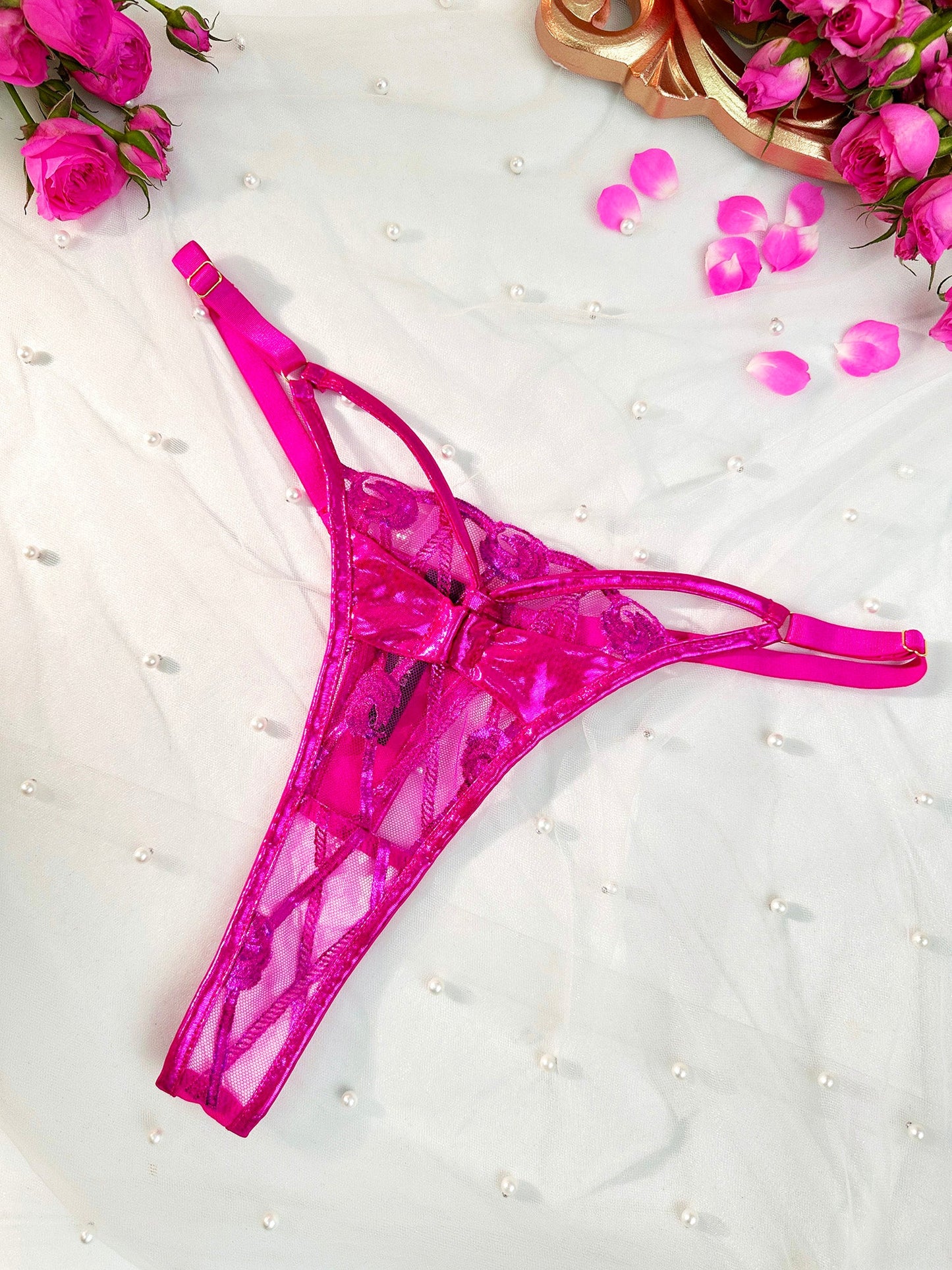 Opulent Magenta Fantasy Lingerie Set for Romantic Nights