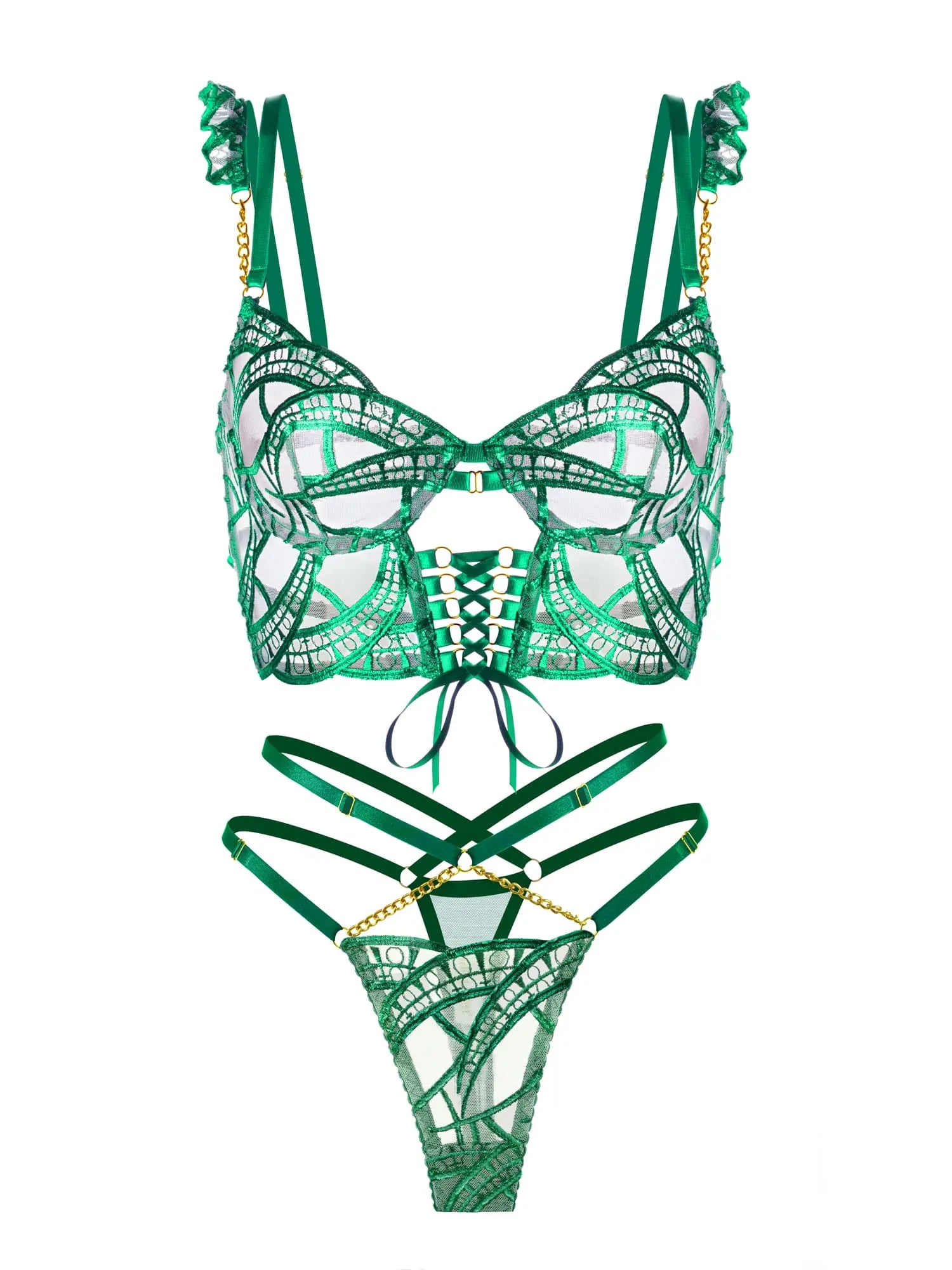 Luxe Green Metallic Foil Adjustable Set Hello.LA.Girl