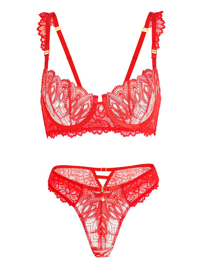 Red Top Temptation Lingerie Set for Ultimate Seduction