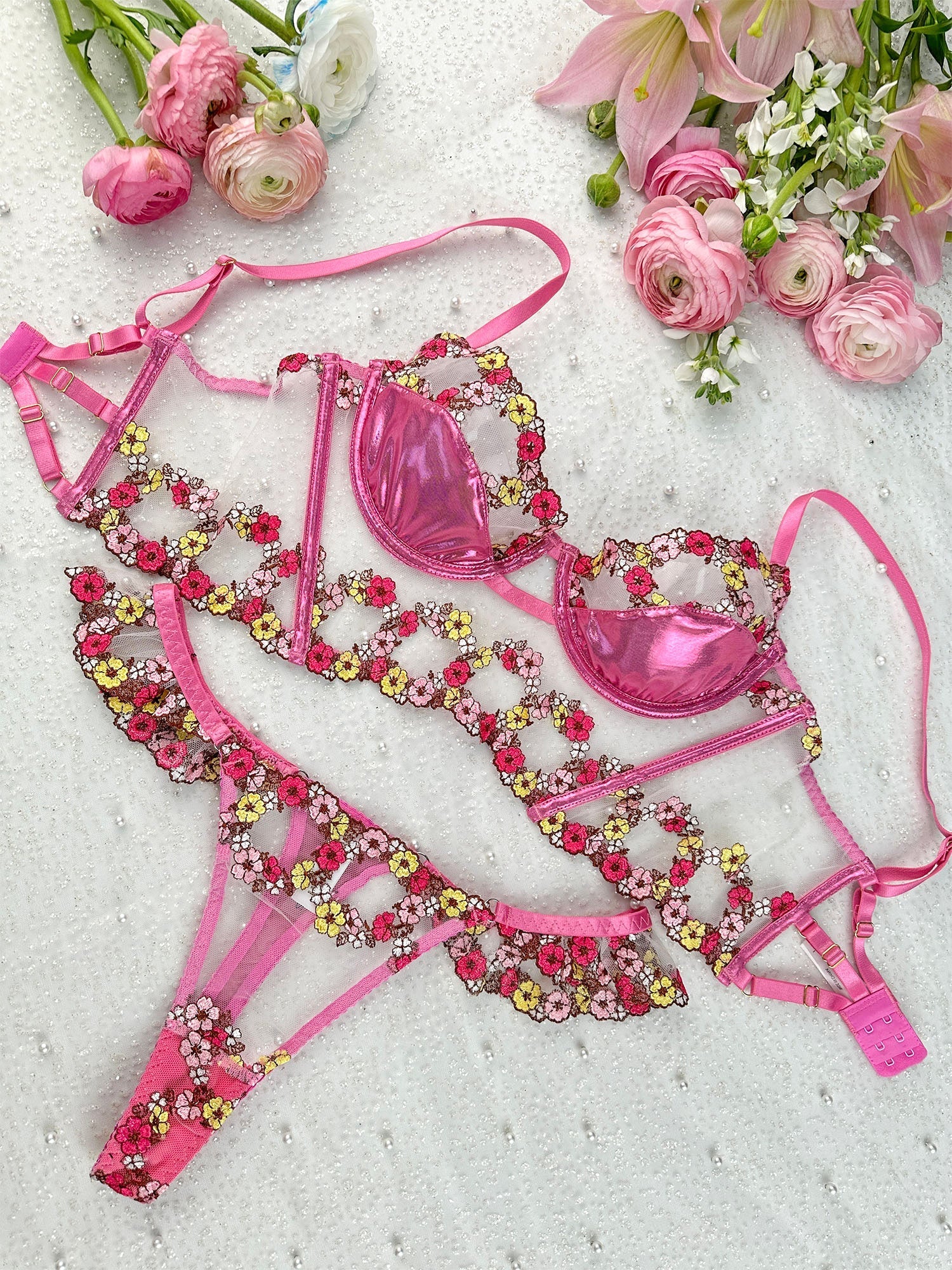 Amelia Petal Lingerie Set Hello.LA.Girl