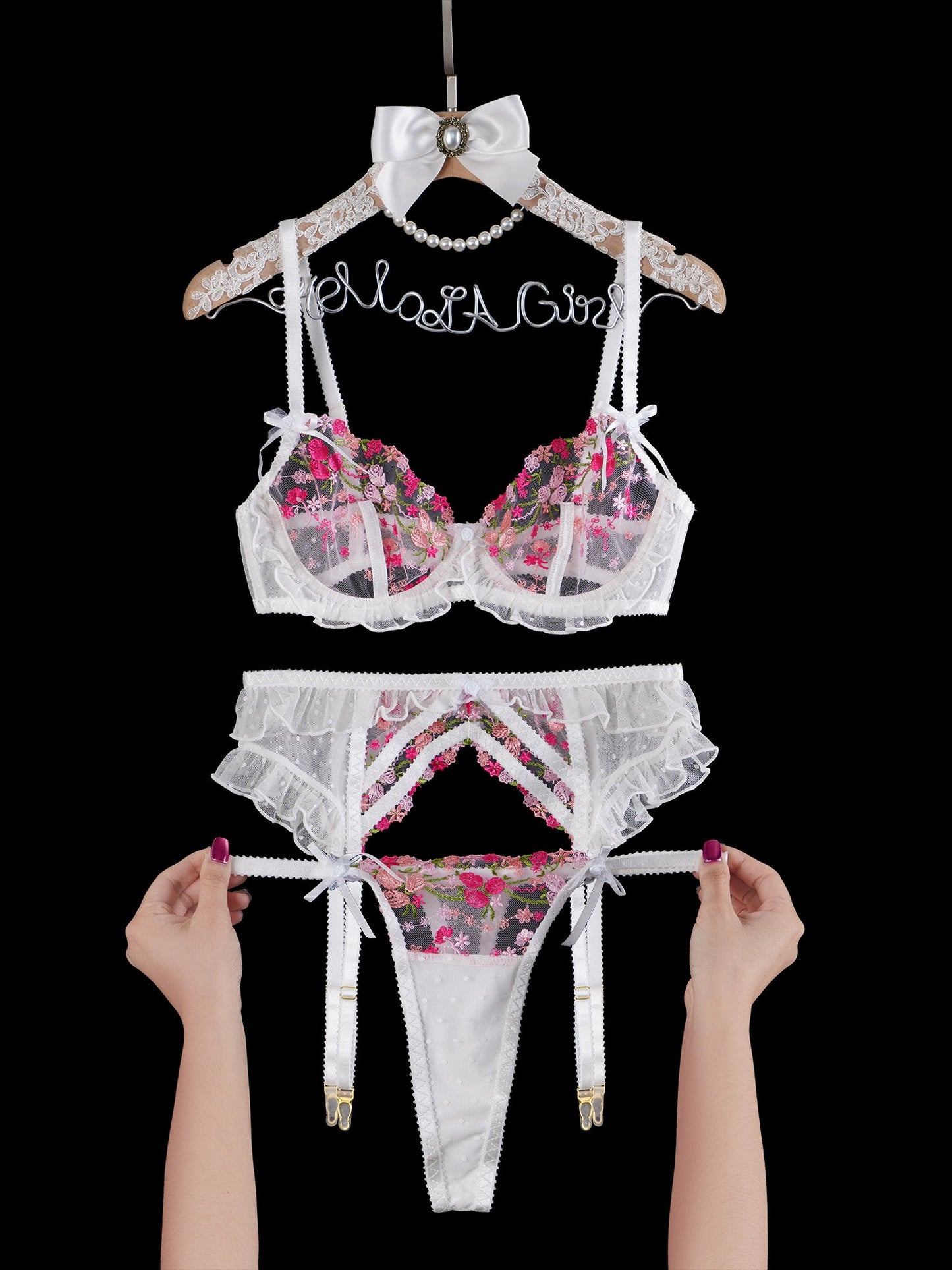 Emily Blossom Kiss Lingerie Set for Elegant Nights