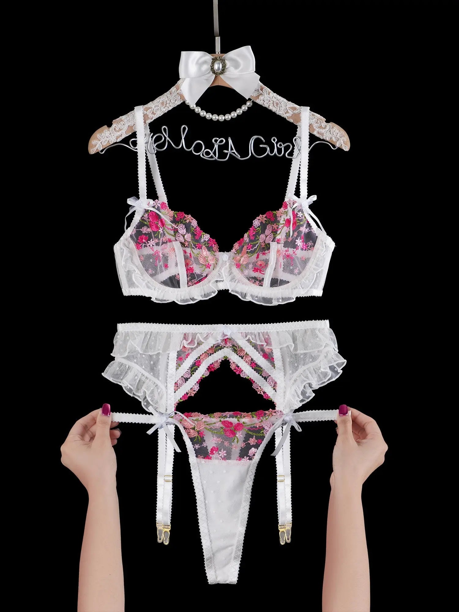 Emily Blossom Kiss Lingerie Set Hello.LA.Girl
