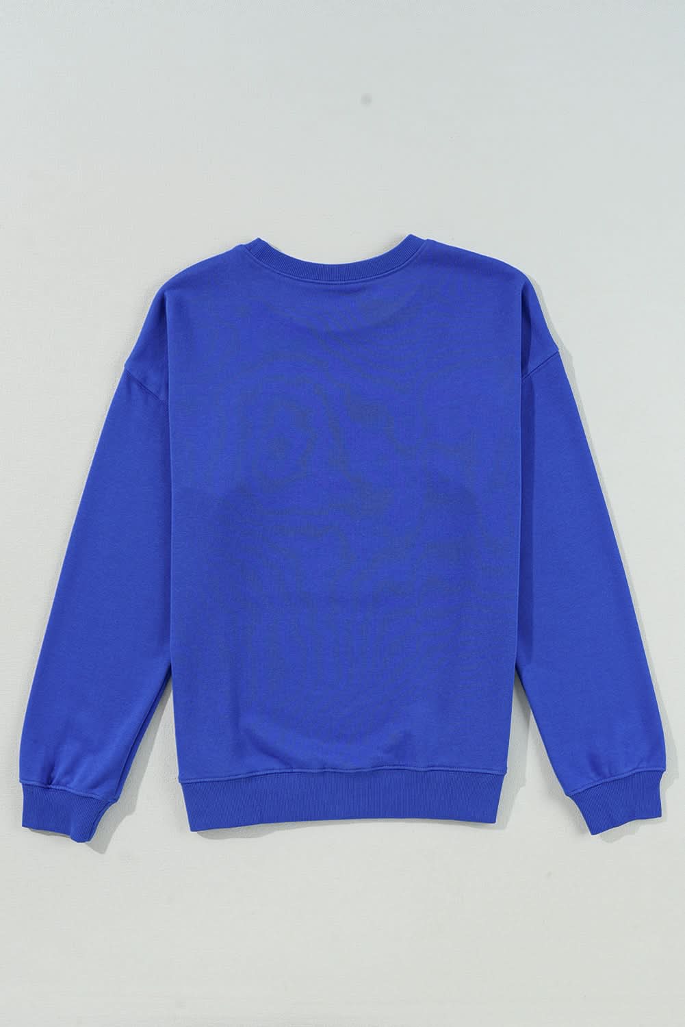 Dark Blue Game Day Crew Neck Graphic Pullover Sweatshirt - Love Salve 