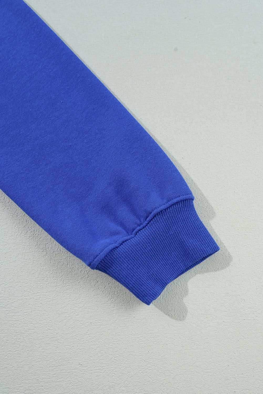 Dark Blue Game Day Crew Neck Graphic Pullover Sweatshirt - Love Salve 