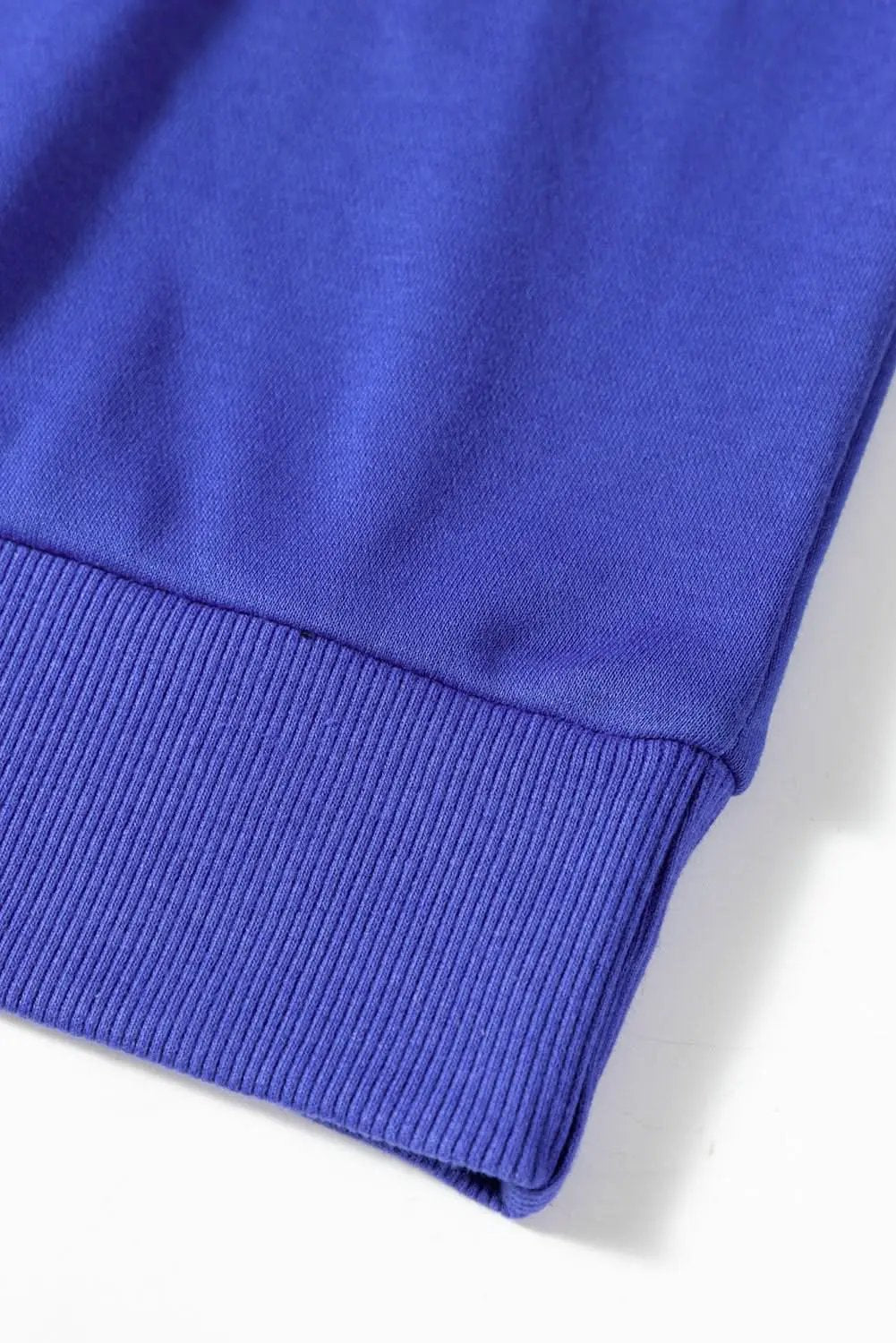 Dark Blue Tinsel Game Day Drop Shoulder Graphic Sweatshirt - Love Salve 