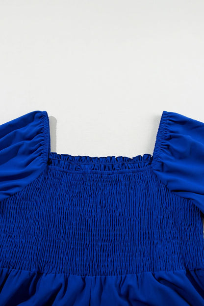 Dark blue plus size mini dress 