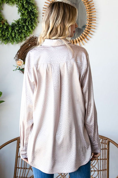 Ditsy Dot Satin Shirt - Elegant Style 