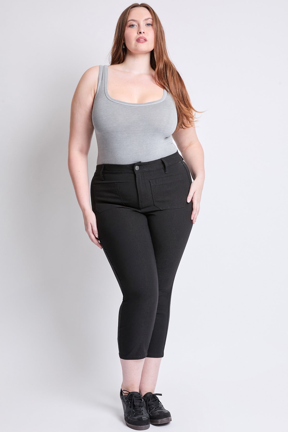 Women's Plus Hyperstretch Crop Straight  Pants YMI JEANS